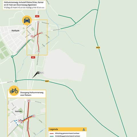 A2 kaart afsluiting Holtummerweg V3-2