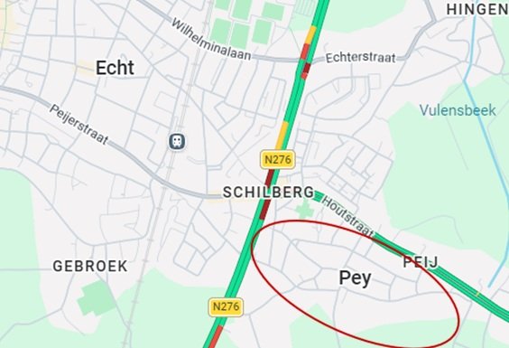 Situatiekaart van het bouwterrein