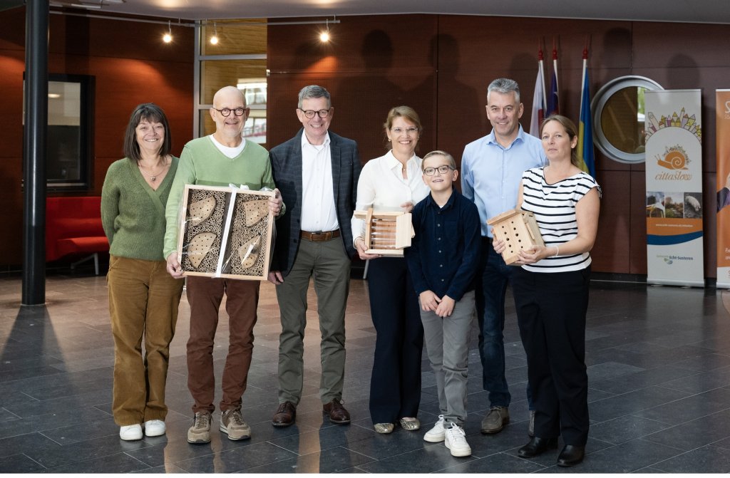 Wethouder Hub Meuwissen samen met de winnaars