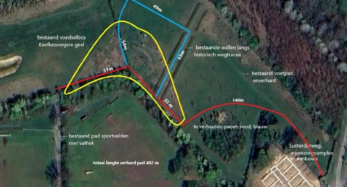 Luchtfoto van natuurgebied Kaefkesvonjere