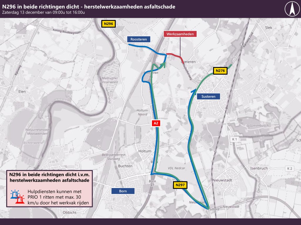 Situatiekaart herstelwerkzaamheden