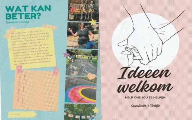 Flyer van speeltuin 't Veldje