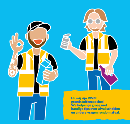 grafische actieafbeelding over de grondstoffencoaches
