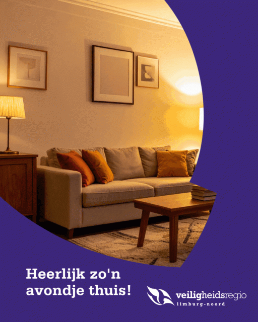 Campagneposter stroomuitval Veiligheidsregio Limburg-Noord