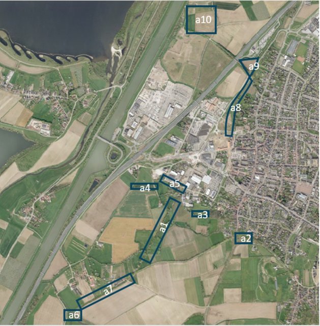 Kaart met uitloopgebieden