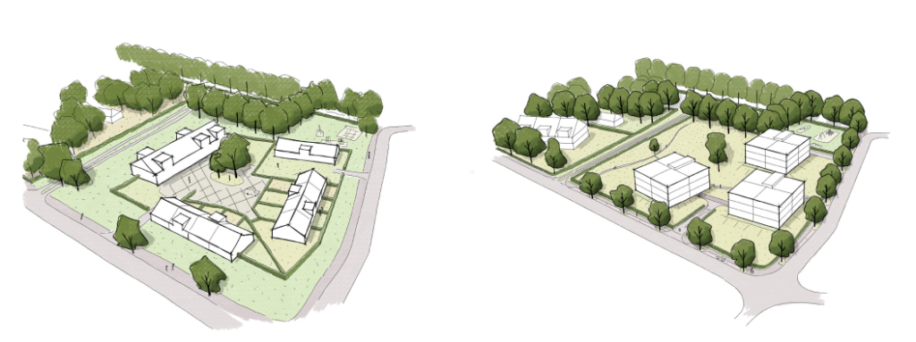 Tekening van de voorbeelduitwerking uit visie De Akkers van Eersel
