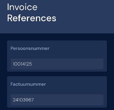 Invoice References for Aruba Lening