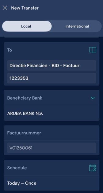 Fill in invoice information