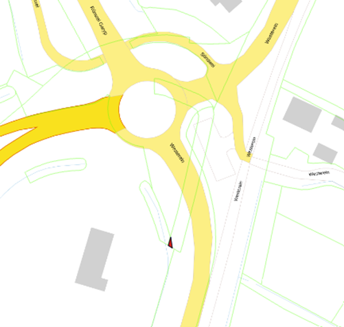 Bovenaanzicht van de aangeboden percelen.