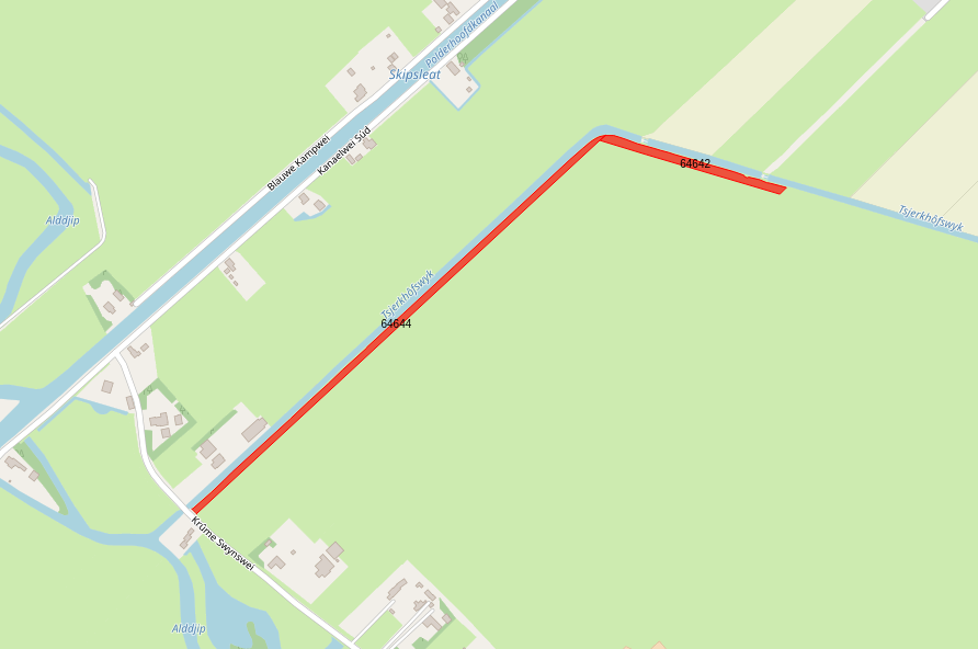 Bovenaanzicht van het aangeboden perceel.