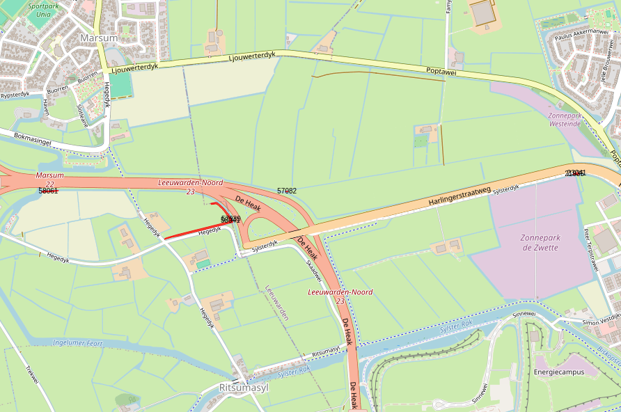 Bovenaanzicht van de aangeboden percelen.