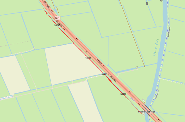 Bovenaanzicht van de aangeboden percelen.