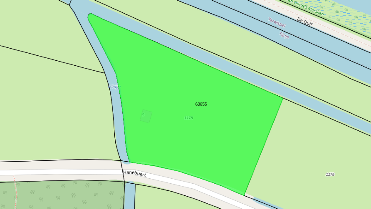 10945 verhuur grond aan de Hanebuert te Tijnje