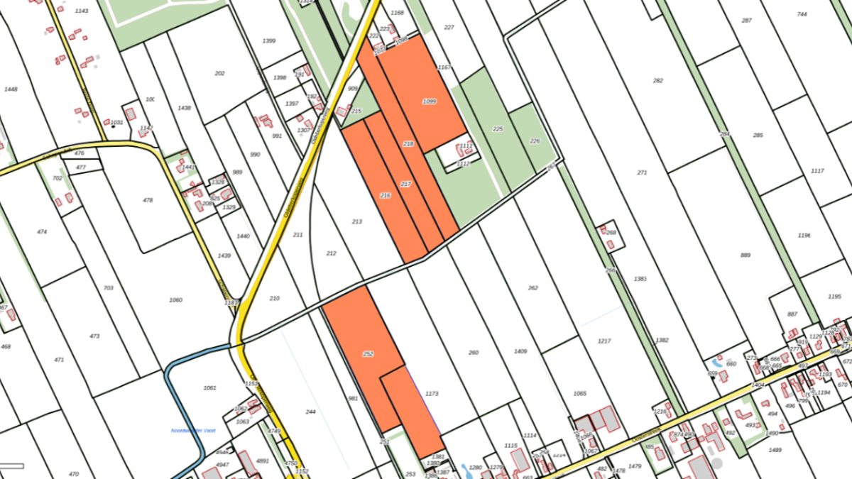 3820 inbreng diverse kavels grond nabij Noordwolde en De Hoeve