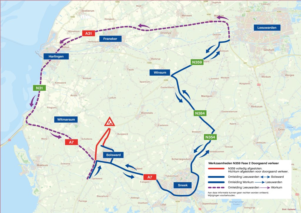 Omleiding fase 2 doorgaand verkeer