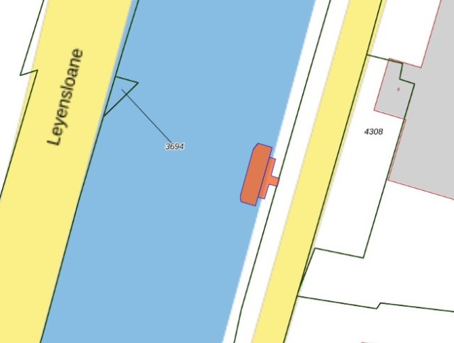 Schematisch bovenaanzicht van het perceel