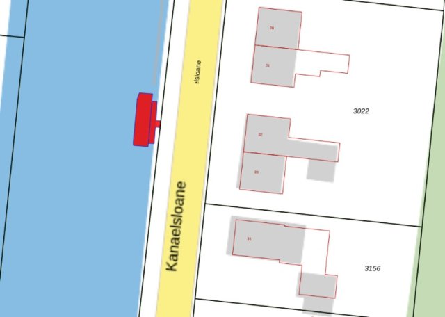 Schematisch bovenaanzicht van het perceel