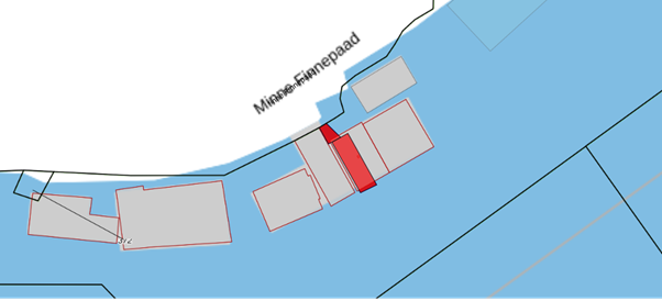 Bovenaanzicht van het perceel
