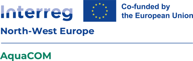 Logo van Interreg North-West Europe. Staat een europeese vlag in en Co-funded by the European Uniona
