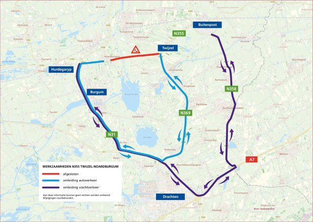 omleidingsroute N355