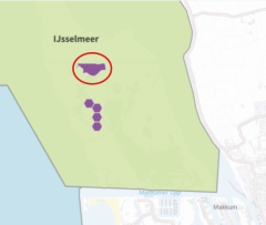 Overzichtkaart waar de hexagonen op staan aangegeven.