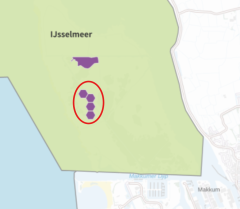 Kaart waar de Hexagonen op aangegeven staan.