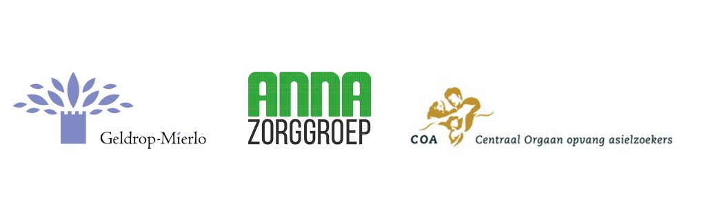 Logo van gemeente Geldrop-Mierlo, Anna Zorggroep en COA