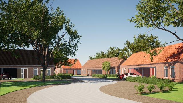 Artist impression van de levensloopbestendige woningen