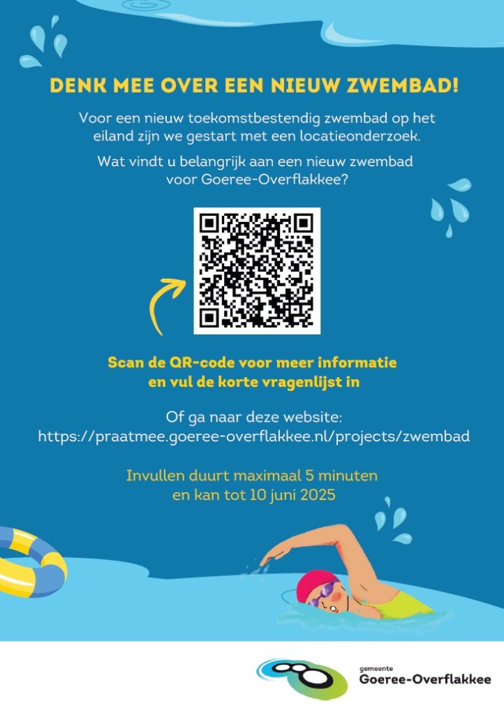 Flyer met qr-code naar enquête