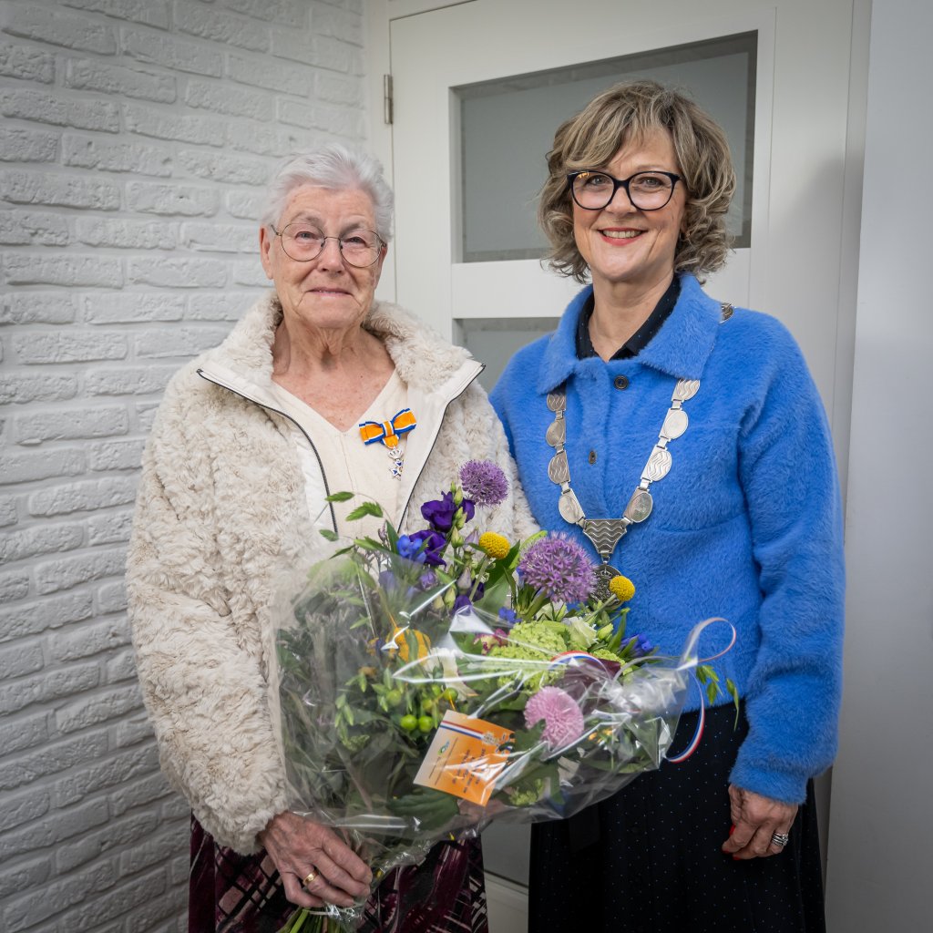 Mevrouw Breeman met de burgemeester