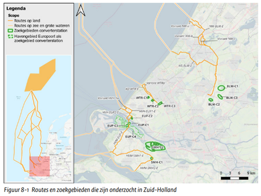 Routes en zoekgebieden VAWOZ Zuid-Holland