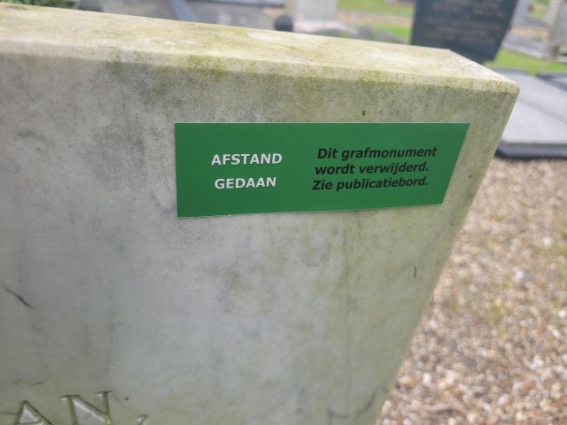 Afstand gedaan