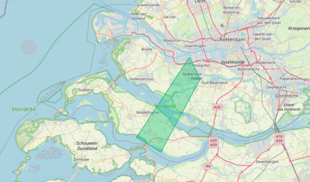 Gebied waar NL-alert naar is verstuurd