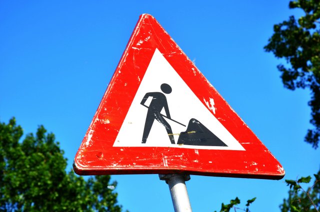 verkeersbord werkzaamheden