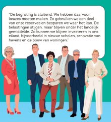 College in animatiestijl met quote zoals in tekst. 