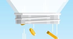 Munten vallen uit pot, symbolisch voor uitgaven