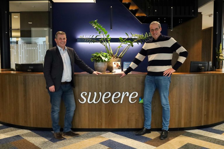 Directieleden Rini Rockx en Aart Lodders van Sweere, bedrijf in financiële dienstverlening