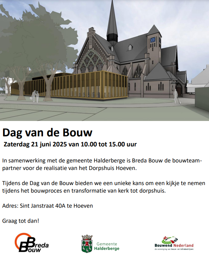 Poster met aankondiging Dag van de Bouw