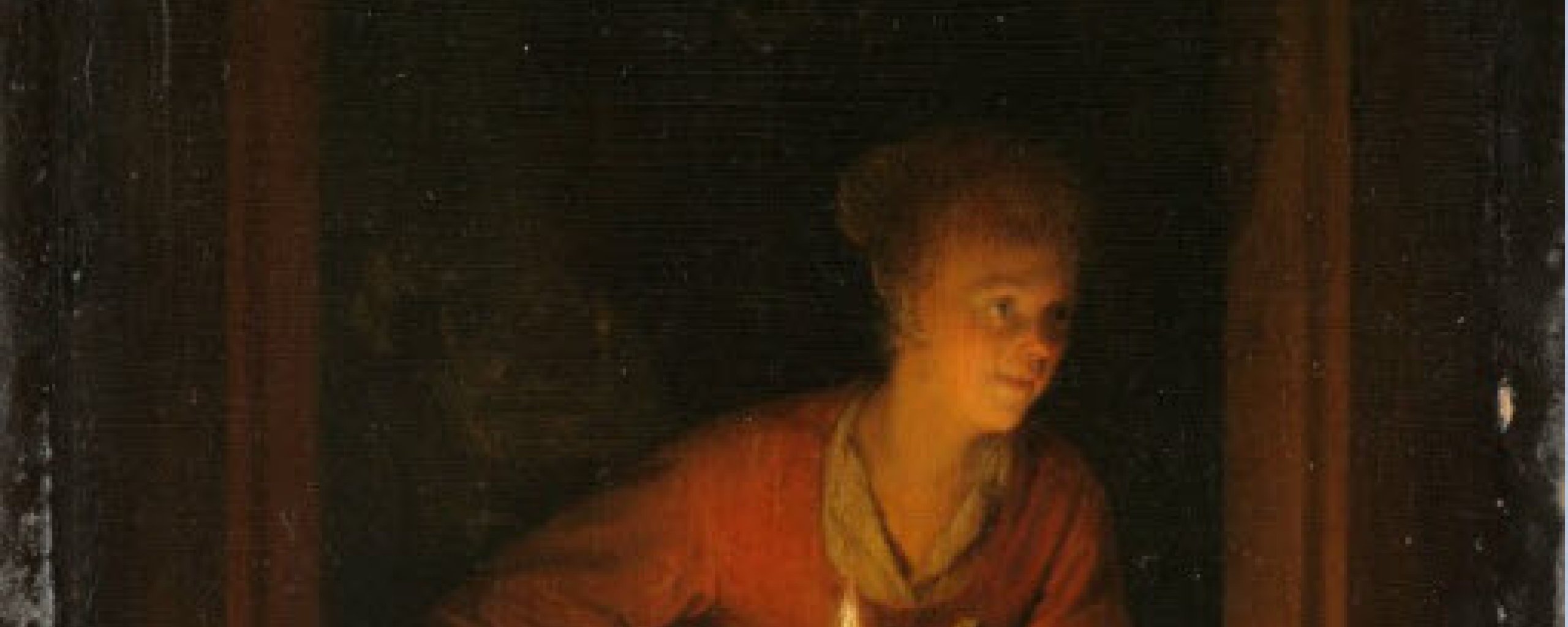 Meisje met olielamp, Gerard Dou