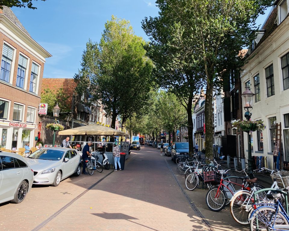 Binnenstad Harlingen met fietsen