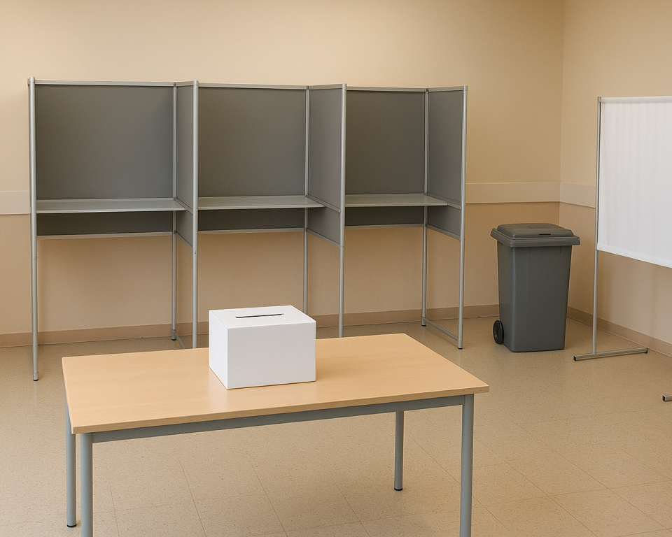 Afbeelding verkiezingen stemhokje