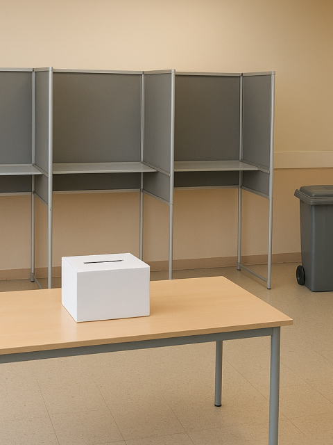 Afbeelding verkiezingen stemhokje