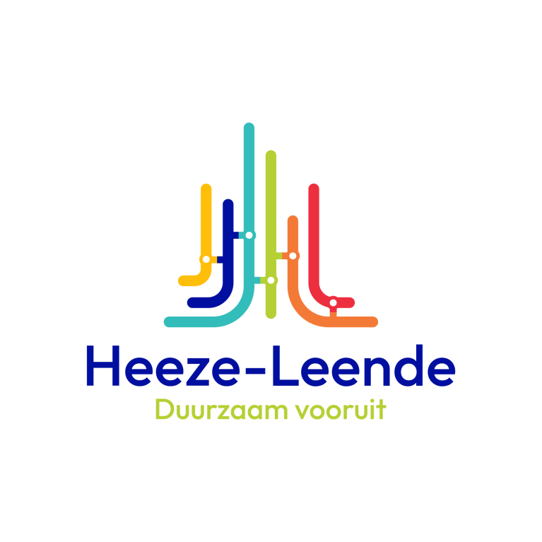 Logo Heeze-Leende Duurzaam vooruit met simplistische weergave van het metronetwerk