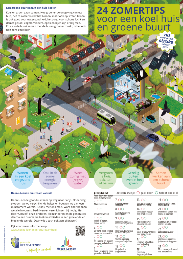 Afbeelding van de eerste pagina van de 24 zomertips voor een koel huis en groene buurt