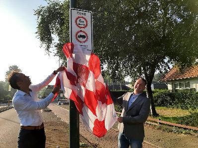 Onthulling verkeersbord