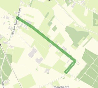 Afbeelding van het traject van de werkzaamheden