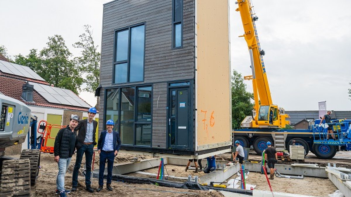 Nieuwe prefab huurwoningen in Leersum