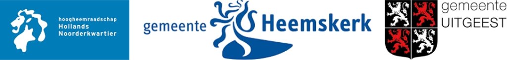 Logos of HHNK, the Municipality of Heemskerk, and the Municipality of Uitgeest