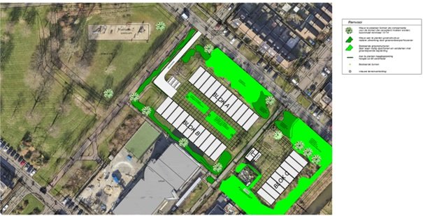 Kaart met definitieve locatie van indeling Ellertsveld