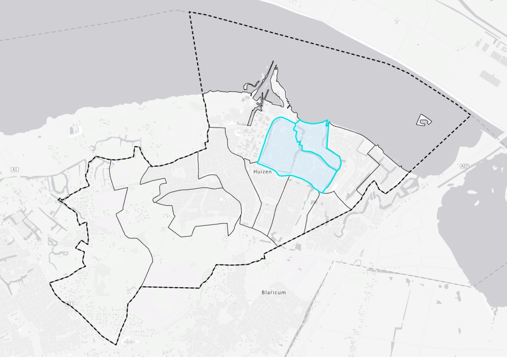 Deze kaart geeft wijk Huizermaat (Zuid, West en Noord) aan.